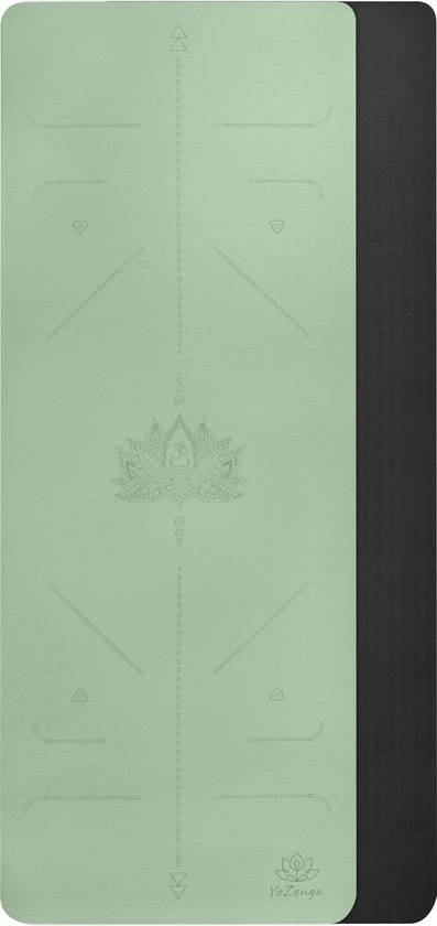 Hete verkoop ???? YoZenga Premium Yoga Mat | Sportmat | Fitnessmat | Extra Breed | Extra Dik | TPE | Lotus Mint/black | Inclusief Gratis Draagriem | Cadeautip! ⌛ 2 Hete verkoop ???? YoZenga Premium Yoga Mat | Sportmat | Fitnessmat | Extra Breed | Extra Dik | TPE | Lotus Mint/black | Inclusief Gratis Draagriem | Cadeautip! ⌛ - Afbeelding 2