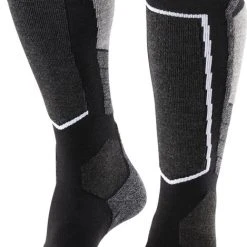 Groothandel ???? FALKE SK2 Skisokken Dik Versterkte Sokken Zonder Patroon Met Medium Vulling Kniehoog En Warm Om Te Skiën Winter Merinowol Zwart Heren Wintersportsokken - Maat 42-43 ????