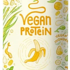Beste Pirce ⭐ ALPHA FOODS Vegan Protein | Banaan | Plantaardige Proteinen Mix Van Soja, Gekiemde Rijst, Erwten, Lijnzaad, Amaranth, Zonnebloempitten, Pompoenzaad | 600g Eiwit Poeder Met Natuurlijke Banaan Smaak ????