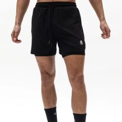 Hete verkoop ???? MEAUXGLIT Melanite Zwart - Korte Sport Broek - Dry Tech - Gym - Fitness - Running - Lifting - Outdoor - Indoor - Sport Broek (Maat L) ❤️ -Rogelli Shop 522x840