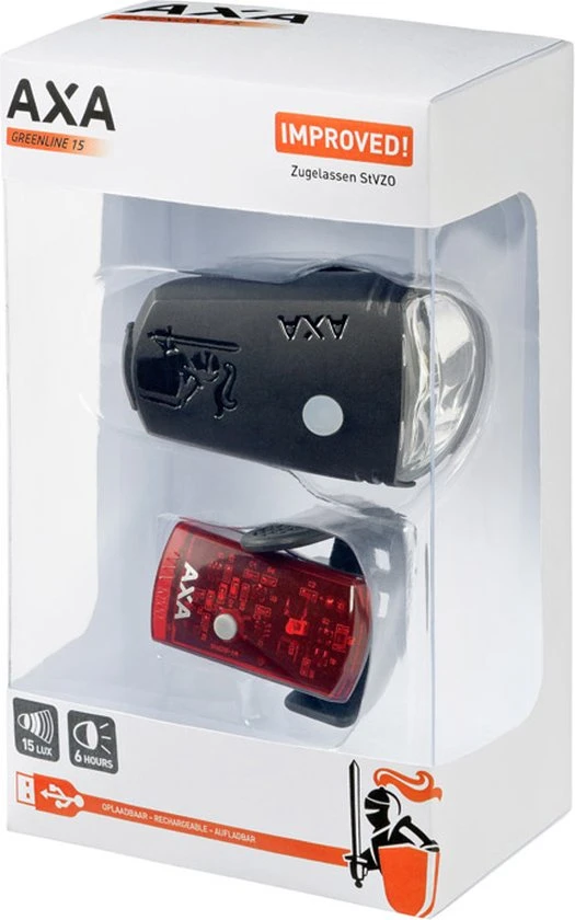 Groothandel ???? AXA - Greenline 40 Lux - LED Fietslampjes Voor En Achter - Fietsverlichting USB Oplaadbaar ???? 3 Groothandel ???? AXA - Greenline 40 Lux - LED Fietslampjes Voor En Achter - Fietsverlichting USB Oplaadbaar ???? - Afbeelding 3