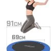 Beste deal ???? Physionics GoodVibes - Fitness Trampoline Met Beschermrand Voor Kinderen En Volwassenen - Diameter 91 Cm - Voor Binnen En Buiten Gebruik - Maximaal 100 Kg - Mini Tuin Trampoline ????