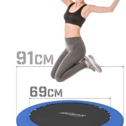 Beste deal ???? Physionics GoodVibes - Fitness Trampoline Met Beschermrand Voor Kinderen En Volwassenen - Diameter 91 Cm - Voor Binnen En Buiten Gebruik - Maximaal 100 Kg - Mini Tuin Trampoline ????