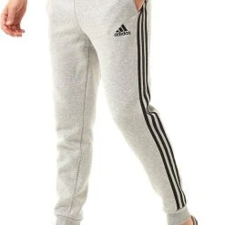 Goedkoop ⌛ Adidas Essentials 3-Stripes Fleece Joggingbroek Grijs Heren - Maat XL ????