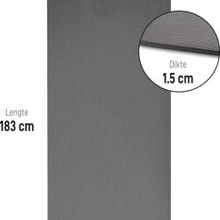 Beste deal ???? Athletix®‎ Premium NBR Fitnessmat - 183 X 61 X 1.5 Cm - Met Draagriem En Draagtas - Grijs ???? -Rogelli Shop 548x840