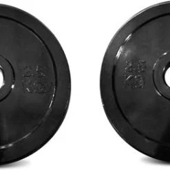 Flash-uitverkoop ???? Gym Masters 2,5 KG (set Van 2 Stuks) - Olympische Halterschijven / Halterschijf / Bumper Plate - 50 Mm - Crossfit / Krachttraining - 2,5KG / 50mm - Zwart ⌛ -Rogelli Shop 550x263 1
