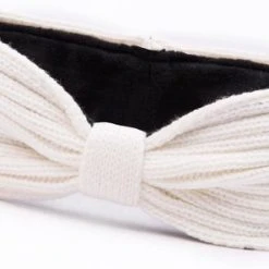 Flash-uitverkoop ???? Merkloos Witte Gebreide Winter Hoofdband Met Strik Voor Dames/vrouwen - Haarbanden/hoofdbanden - Zachte Oorwarmer Band ❤️