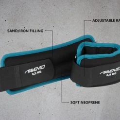 Begroting ⌛ Avento Pols/Enkel Gewicht Neopreen - 2x 0.5 Kg - Zwart/Blauw ⌛ -Rogelli Shop 550x316 1