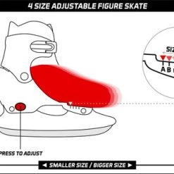 Beste Verkoop ???? Nijdam Junior Kunstschaats - Verstelbaar - Hardboot - Wit/Blauw - Maat 34-37 ???? -Rogelli Shop 550x317 1
