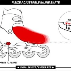 Coupon ???? Nijdam Inlineskates Junior Verstelbaar - Semi-Softboot - Thunder - Rood/Grijs/Zwart - 27-30 ???? -Rogelli Shop 550x317 2