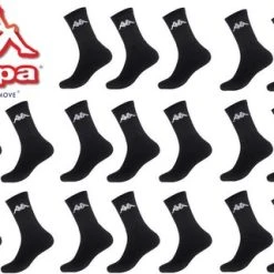 Gloednieuw ⌛ Kappa Zwarte Sportsokken Mega Multipack 12 Paar Maat 39/42 ????