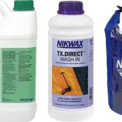 Korting ???? Nikwax Tech Wash Wasmiddel 5L & Nikwax Tx.Direct 1L Impregneermiddel - 2-Pack + Extra Dry Bag 10L ✨