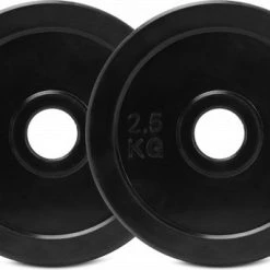 Flash-uitverkoop ???? Gym Masters 2,5 KG (set Van 2 Stuks) - Olympische Halterschijven / Halterschijf / Bumper Plate - 50 Mm - Crossfit / Krachttraining - 2,5KG / 50mm - Zwart ⌛ -Rogelli Shop 550x342 1