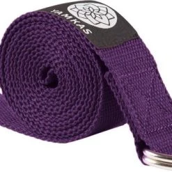Hete verkoop ???? Yogi & Yogini Yoga Riem D-ring Paars Katoen - 250x3 Cm ????