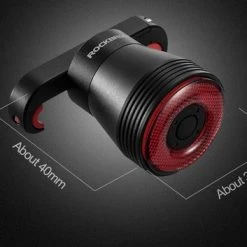 Beste deal ???? Rockbros Slim Fiets Achterlicht, Automatische Rem Sensor, IPx6 Waterdicht LED, Via USB Opladen, Met Zadelbevestiging, Slimme Fietsverlichting ???? -Rogelli Shop 550x353 1