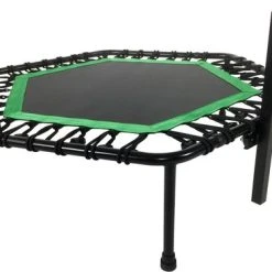 Flash-uitverkoop ???? Tunturi Hexagon Fitness Trampoline - Mini Trampoline Met In Hoogte Verstelbare Handgreep - Incl. Beschermhoes - Incl. Gratis Fitness App ???? -Rogelli Shop 550x367 13