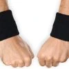 Goedkoop ???? Ecorare Zweetbandjes - Pols – Set Van 2 - Unisex - Sportarmband - 8 X 7 Cm - Zwart - 2 Stuks ⌛