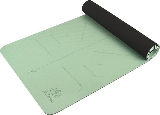 Hete verkoop ???? YoZenga Premium Yoga Mat | Sportmat | Fitnessmat | Extra Breed | Extra Dik | TPE | Lotus Mint/black | Inclusief Gratis Draagriem | Cadeautip! ⌛ 3 Hete verkoop ???? YoZenga Premium Yoga Mat | Sportmat | Fitnessmat | Extra Breed | Extra Dik | TPE | Lotus Mint/black | Inclusief Gratis Draagriem | Cadeautip! ⌛ - Afbeelding 3