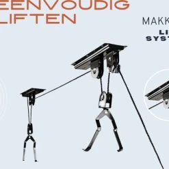 Begroting ???? Hoppline - Fietslift - Fietstakel - Ophangsysteem - Ophangbeugel - Haken ✨ -Rogelli Shop 550x409