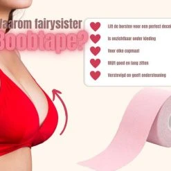 Korting ✔️ Merkloos Fairy Sister Boob Tape - Boobtape - Fashion Tape - BH Tape - Plak BH - 5 Meter - Beige ⌛ -Rogelli Shop 550x412 3