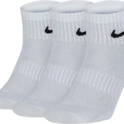 Gloednieuw ???? Nike Everyday Lightweight Ankle Sokken Sportsokken - Maat 46-50 - Unisex - Wit/zwart ????