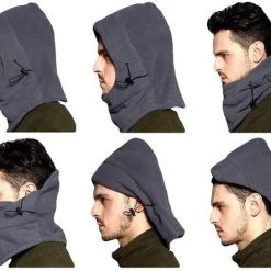 Hete verkoop ???? Merkloos Fleecemuts Ook Te Gebruiken Als Sjaal Bivakmuts Balaclava - Grijs ????
