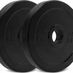 Flash-uitverkoop ???? Gym Masters 2,5 KG (set Van 2 Stuks) - Olympische Halterschijven / Halterschijf / Bumper Plate - 50 Mm - Crossfit / Krachttraining - 2,5KG / 50mm - Zwart ⌛ -Rogelli Shop 550x444 1