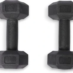Flash-uitverkoop ???? Rebblo Halterset - Fitness Dumbbells - Set Van 2 Gewichten - Zwart - 2 Kg ???? -Rogelli Shop 550x445 1