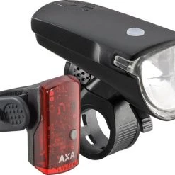 Groothandel ???? AXA - Greenline 40 Lux - LED Fietslampjes Voor En Achter - Fietsverlichting USB Oplaadbaar ????
