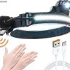 Uitgang ❤️ CentreGoods LED Hoofdlamp 270° - Te Bedienen Met Bewegingssensor - Oplaadbaar USB Type C - 350 Lumen - Waterdicht - 100 Meter Bereik - 6 Verschillende Standen - COB + XPG ????