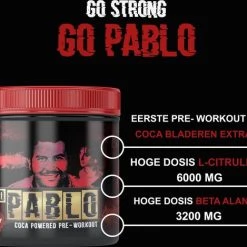 Begroting ???? GoPablo Nutrition Pre-Workout Bloody Fruit - Max 40 Doseringen ✔️ -Rogelli Shop 550x469