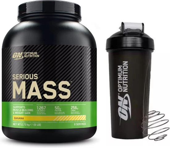 Kopen ???? Optimum Nutrition Serious Mass Bundel - Serious Mass Gainer Banana + ON Shakebeker - Weight Gainer - 2727 Gram (8 Servings) ???? 1 Kopen ???? Optimum Nutrition Serious Mass Bundel - Serious Mass Gainer Banana + ON Shakebeker - Weight Gainer - 2727 Gram (8 Servings) ????