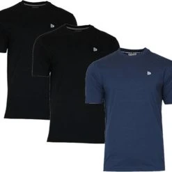 Goedkoop ✔️ Donnay T-Shirt (599008) - 3 Pack - Sportshirt - Heren - Maat 3XL - Zwart/Navy/Zwart ????