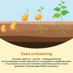 Beste Pirce ⭐ ALPHA FOODS Vegan Protein | Banaan | Plantaardige Proteinen Mix Van Soja, Gekiemde Rijst, Erwten, Lijnzaad, Amaranth, Zonnebloempitten, Pompoenzaad | 600g Eiwit Poeder Met Natuurlijke Banaan Smaak ???? -Rogelli Shop 550x505
