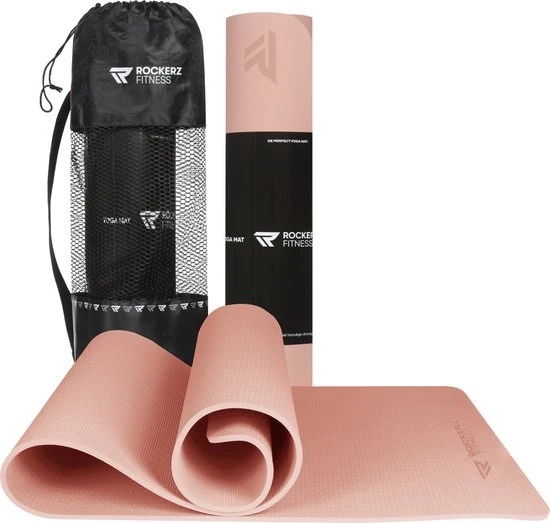 Groothandel ???? Yoga Mat - Fitness Mat Rose Gold - Sport Mat - Yogamat Anti Slip & Eco - Extra Dik - Duurzaam TPE Materiaal - Incl Draagtas Van Rockerz Fitness® ⌛ 1 Groothandel ???? Yoga Mat - Fitness Mat Rose Gold - Sport Mat - Yogamat Anti Slip & Eco - Extra Dik - Duurzaam TPE Materiaal - Incl Draagtas Van Rockerz Fitness® ⌛