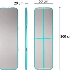 Nieuw ???? NordFalk Airtrack 3 Meter X 15 Cm - Turnmat Opblaasbaar - Gymnastiekmat - Incl. Elektrische Pomp 600W ???? -Rogelli Shop 550x529 3