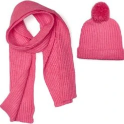 Korting ✨ Lajetti - Kinder Sjaal En Muts 2-4 Jaar Roze - 2 Delige Winter Set Kind ????