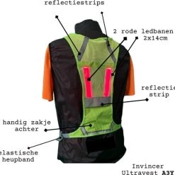Begroting ???? InVincer® UltraRun - Hardloop Verlichting - Lichtgewicht Sport Running Led Vest - USB Oplaadbaar - Reflecterend Hesje - Ultra A3Y ❤️ -Rogelli Shop 550x539 7