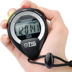 Goedkoop ???? TIS - Stopwatch Pro 025 - Waterdicht - Inc. Nekkoord 8 Cm Zwart ????