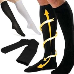 Beste Pirce ???? Cheaperito Sport Sokken I Joggen I Lopen I Compressie Kousen I Compressie Kousen I Steunkousen I Vliegtuigsokken I Verlicht Pijn I Wit I Maat L/XL / Maat 41-47 ????