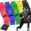 Goedkoop ???? SWILIX ® 5 Delige Resistance Band Set - 2m Lange Weerstandsbanden - Yogaband - Pilatesband - Fitness Elastiek ????
