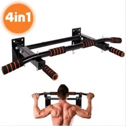 Beste Pirce ???? YS Professionele 4in1 Pull Up Bar - Pull Up Station - Fitness Optrekstang - Wandmontage - Eenvoudige Bevestiging - 150KG Draagkracht - 6 Handgrepen - Multifunctionele Ring ✔️