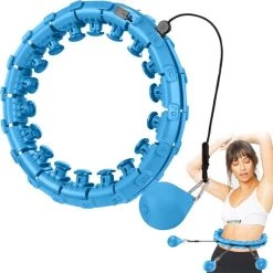 Gloednieuw ???? Zoluko Hoelahoep - Incl. E-Book - Hula Hoop - Hoepel - Hoelahoep Fitness - Hula Hoop Fitness - Fitness Hoepel - Weighted Hula Hoop - Weight Hoop - Hoelahoep Met Gewicht - Hoelahoep Volwassenen - Hoepel Fitness - Body Hoop - 1.7 KG - Blauw ????