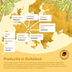 Beste Pirce ⭐ ALPHA FOODS Vegan Protein | Banaan | Plantaardige Proteinen Mix Van Soja, Gekiemde Rijst, Erwten, Lijnzaad, Amaranth, Zonnebloempitten, Pompoenzaad | 600g Eiwit Poeder Met Natuurlijke Banaan Smaak ???? -Rogelli Shop 550x550 188