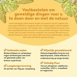 Beste Pirce ⭐ ALPHA FOODS Vegan Protein | Banaan | Plantaardige Proteinen Mix Van Soja, Gekiemde Rijst, Erwten, Lijnzaad, Amaranth, Zonnebloempitten, Pompoenzaad | 600g Eiwit Poeder Met Natuurlijke Banaan Smaak ???? -Rogelli Shop 550x550 189