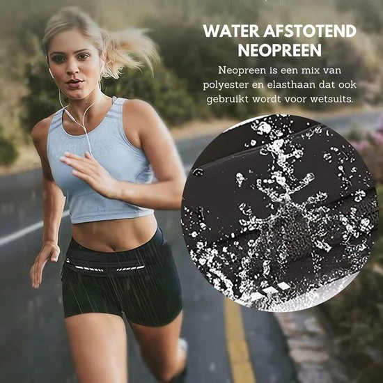 Coupon ???? U-Fit One U Fit One Running Belt - Hardloopriem - Verstelbaar - Waterafstotend - Smartphone Houder - Reflectie Strip - 70 Tot 116 Cm - Zwart ???? 4 Coupon ???? U-Fit One U Fit One Running Belt - Hardloopriem - Verstelbaar - Waterafstotend - Smartphone Houder - Reflectie Strip - 70 Tot 116 Cm - Zwart ???? - Afbeelding 4