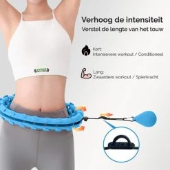 Gloednieuw ???? Zoluko Hoelahoep - Incl. E-Book - Hula Hoop - Hoepel - Hoelahoep Fitness - Hula Hoop Fitness - Fitness Hoepel - Weighted Hula Hoop - Weight Hoop - Hoelahoep Met Gewicht - Hoelahoep Volwassenen - Hoepel Fitness - Body Hoop - 1.7 KG - Blauw ???? -Rogelli Shop 550x550 224