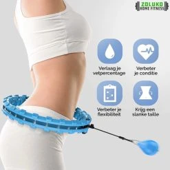 Gloednieuw ???? Zoluko Hoelahoep - Incl. E-Book - Hula Hoop - Hoepel - Hoelahoep Fitness - Hula Hoop Fitness - Fitness Hoepel - Weighted Hula Hoop - Weight Hoop - Hoelahoep Met Gewicht - Hoelahoep Volwassenen - Hoepel Fitness - Body Hoop - 1.7 KG - Blauw ???? -Rogelli Shop 550x550 228