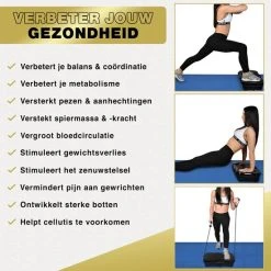 Beste Verkoop ❤️ Zoluko Fitness Trilplaat Met Bluetooth Functie - Incl. Weerstandsbanden En Afstandsbediening - LED Display - USB Port - Antislip Rubber - 5 Trainingsprogramma's - 99 Snelheid Niveaus - Powerplate - Trilplaat Fitness - Zwart ???? -Rogelli Shop 550x550 25