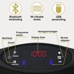 Beste Verkoop ❤️ Zoluko Fitness Trilplaat Met Bluetooth Functie - Incl. Weerstandsbanden En Afstandsbediening - LED Display - USB Port - Antislip Rubber - 5 Trainingsprogramma's - 99 Snelheid Niveaus - Powerplate - Trilplaat Fitness - Zwart ???? -Rogelli Shop 550x550 26